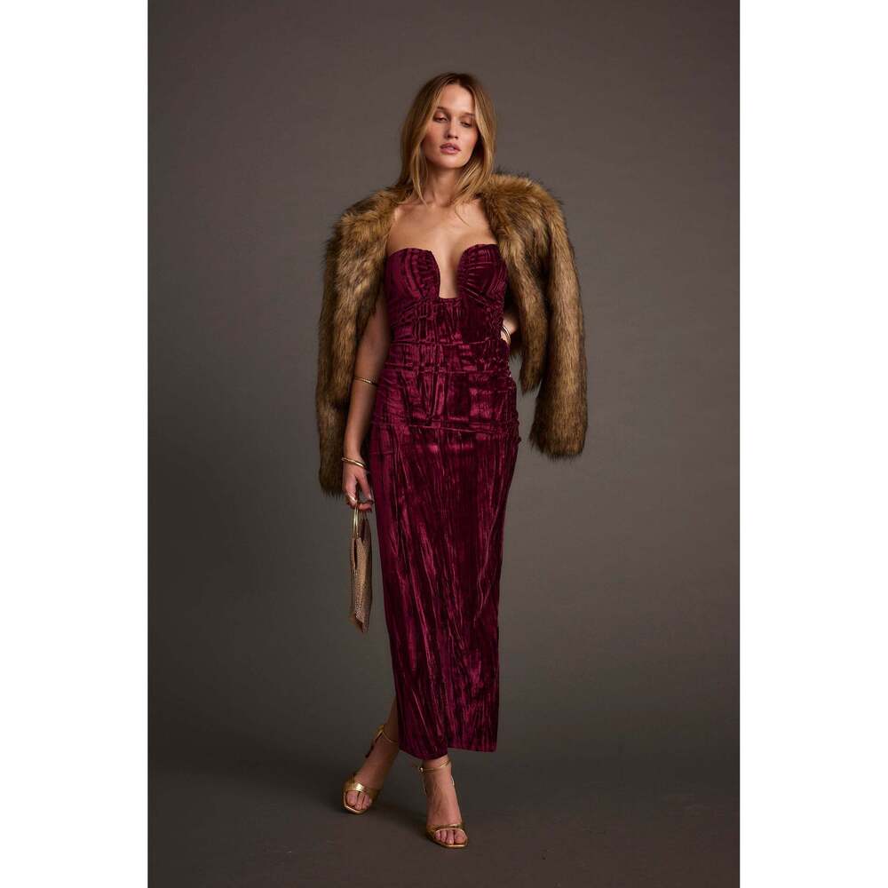 12th Tribe Jones Mulberry Maxi Dress Size LL - Picture 3 of 3